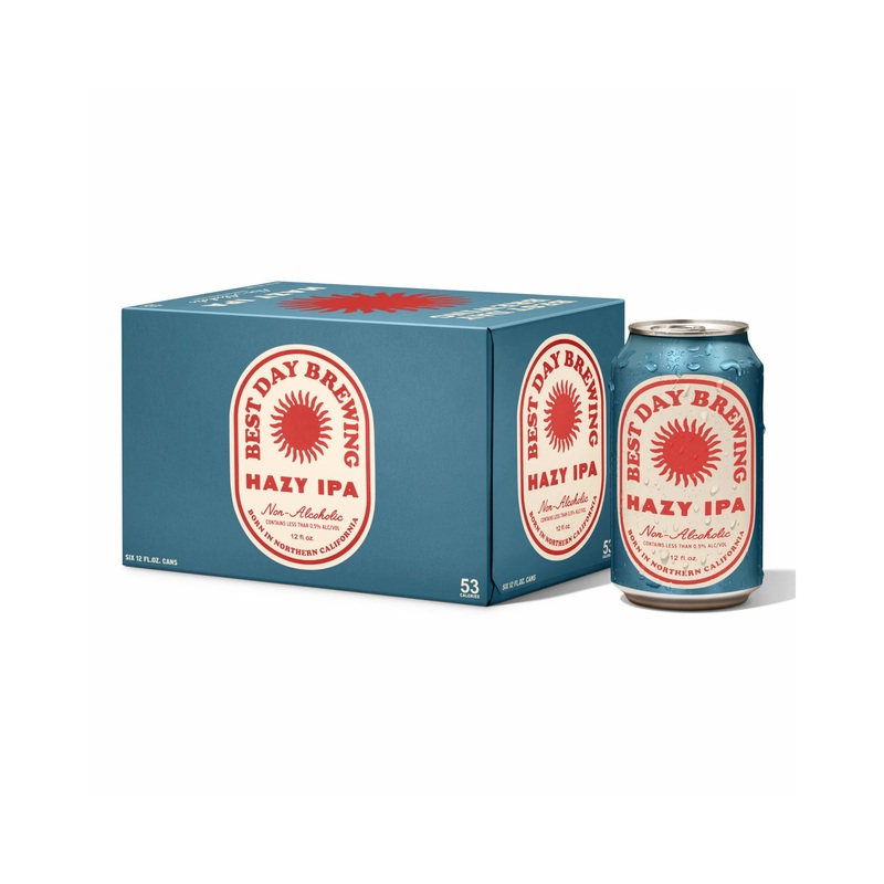 Best Day Brewing Hazy IPA (Non-Alcoholic) 6 PACK 12 OZ CANS