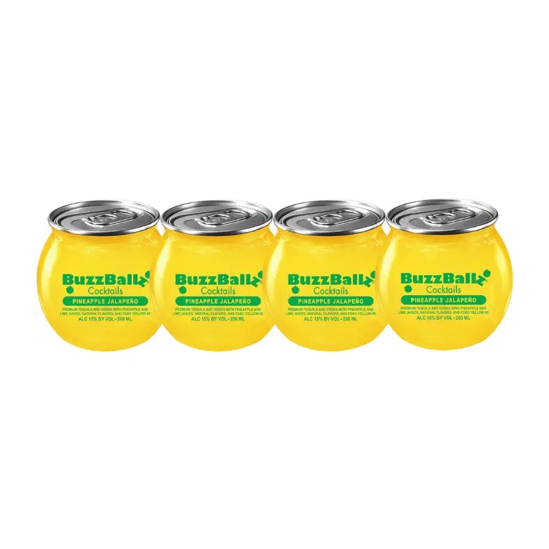 Buzzballz Pineapple Jalapeo Pre-Mixed Cocktails 4-Pack