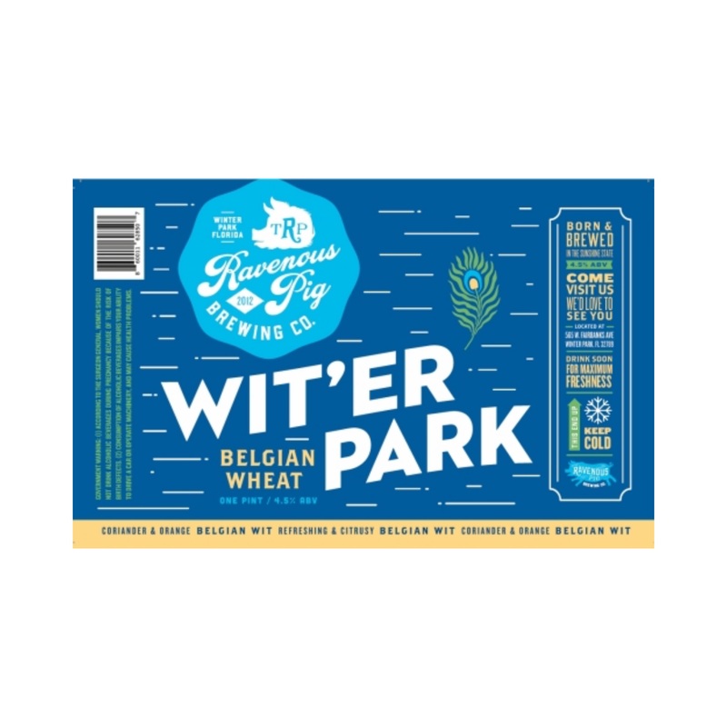 Ravenous Pig Brewing Wit’er Park Wheat 4 PACK 16 OZ CANS