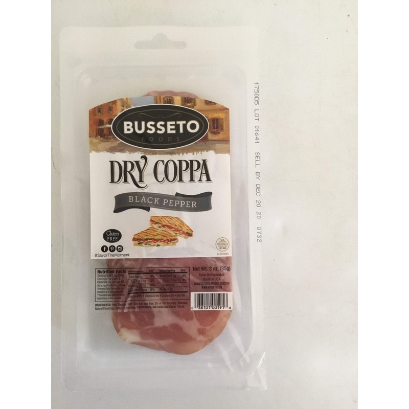 Busseto Black Pepper Dry Coppa