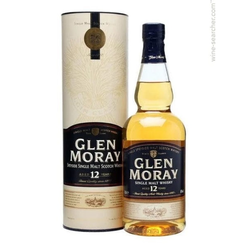 Glen Moray 12 Year Old Single Malt Scotch Whisky Gift Tube 70cl