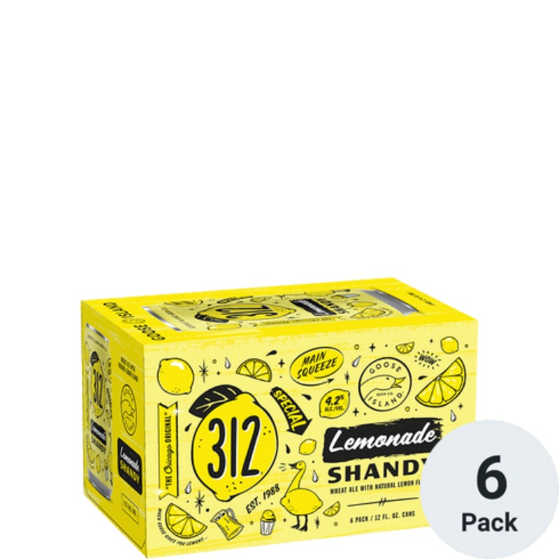 Goose 312 Lemon Shandy, 6 Pack 12 Ounce Cans