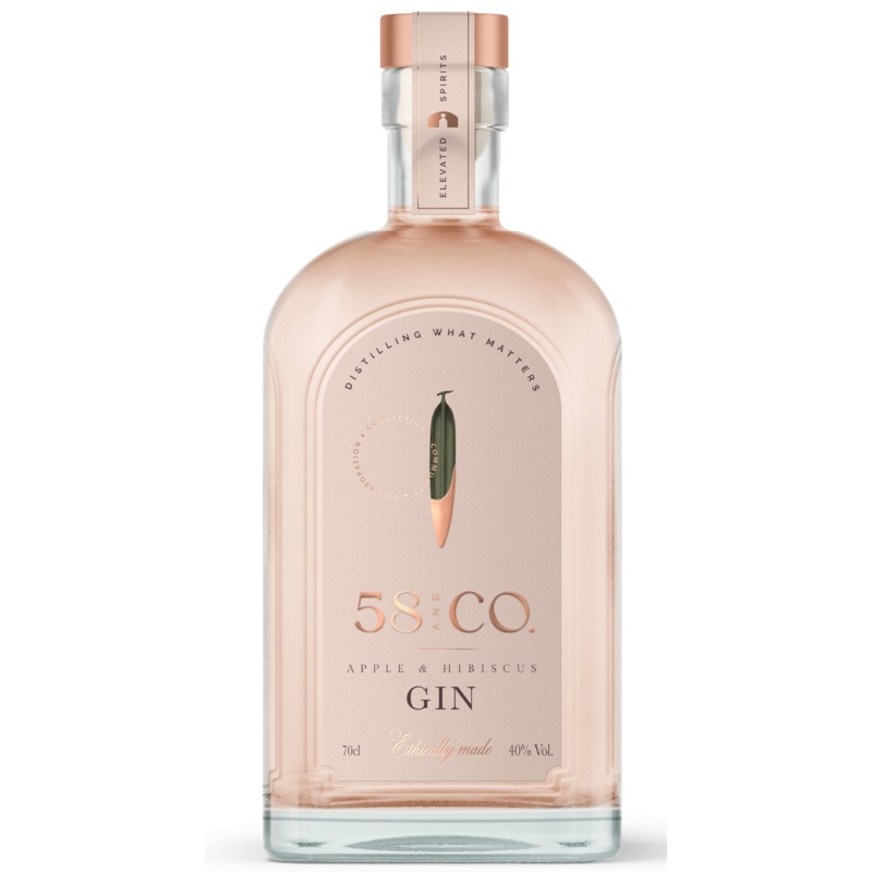 58 And Co Apple and Hibiscus Pink Gin 70cl