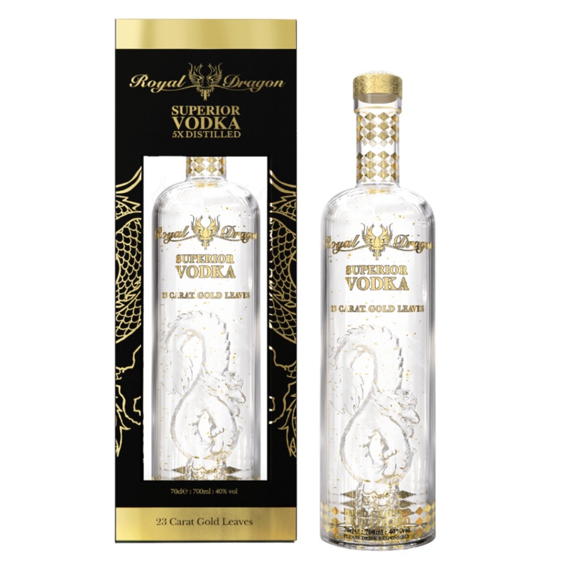 Royal Dragon Vodka Imperial With Gold Leaves 70cl