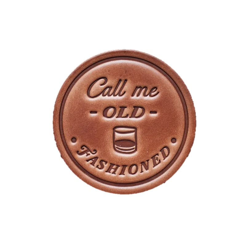 “Call Me Old Fashioned” Leather Coaster SINGLE
