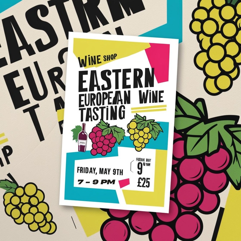 Eastern European Wine Tasting – Friday 9th May 7-9 pm