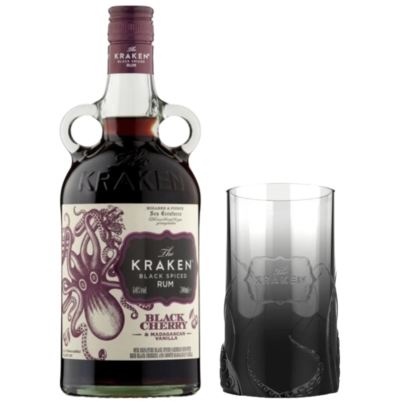 The Kraken Black Cherry & Madagascan Vanilla Spiced Rum & Smoked Glass 70cl