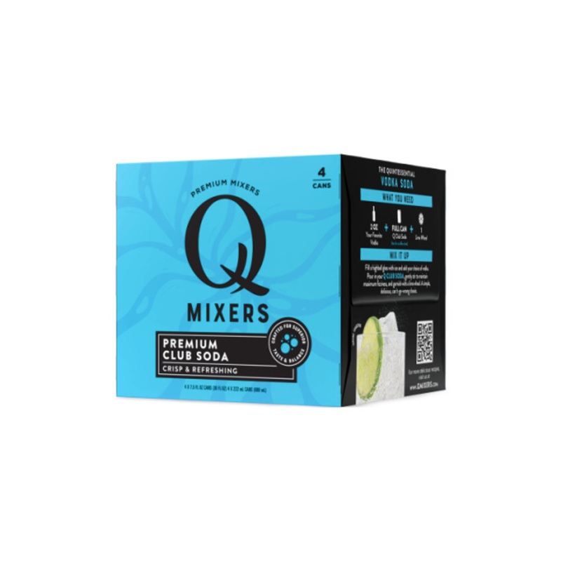 Q Mixers Premium Club Soda 4 PACK 7.5 OZ CANS