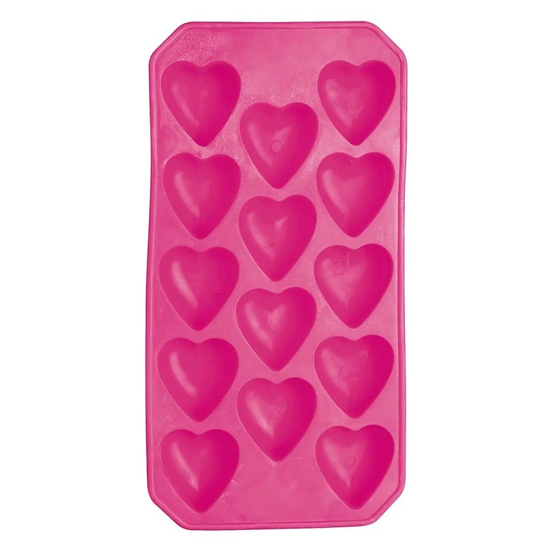 BarCraft Flexible Heart Shaped Ice Cube Tray
