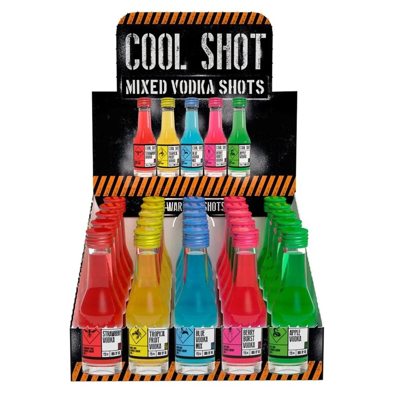 Cool Shot Mixed Vodka Shots, 25 x 20 ml