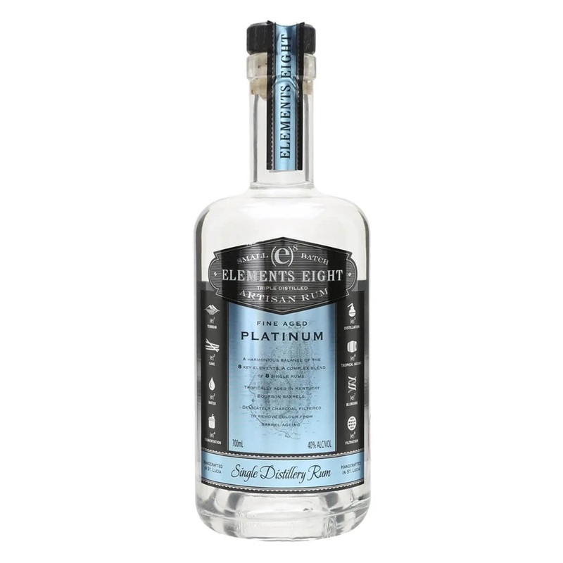 Elements Eight Platinum Rum, 70 cl