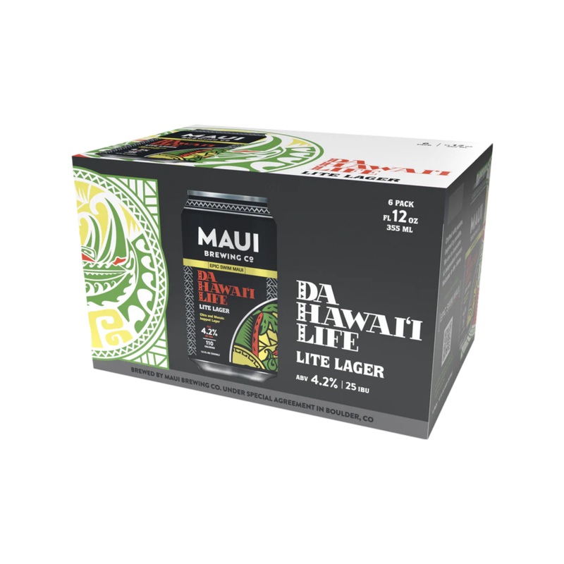 Maui Brewing Da Hawaii Life Lite Lager 6 PACK 12 OZ CANS