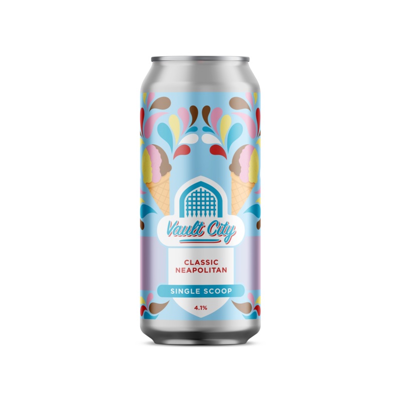 Vault City Brewing, Neapolitan Single Scoop Strawberry Chocolate Vanilla Ice Cream Sour, 440ml Can
