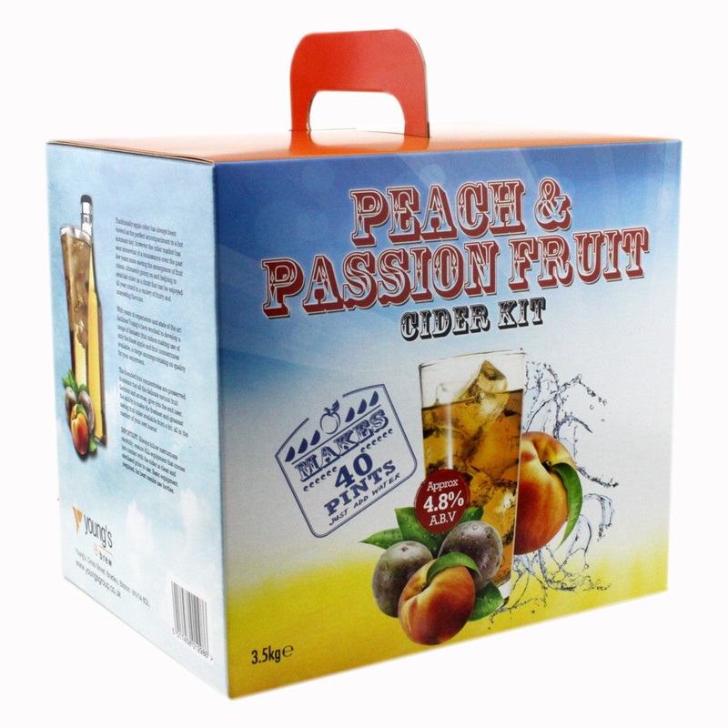Youngs Premium 40 Pint Cider Kit – Peach & Passion Fruit