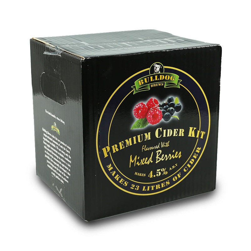Bulldog Premium Cider ABV 4.5% 40 Pint Cider Kit – Mixed Berry