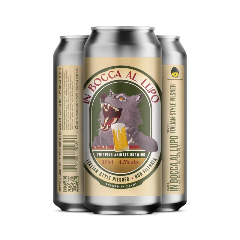 Tripping Animals In Bocca Al Lupo Pilsner 4 PACK 16 OZ CANS