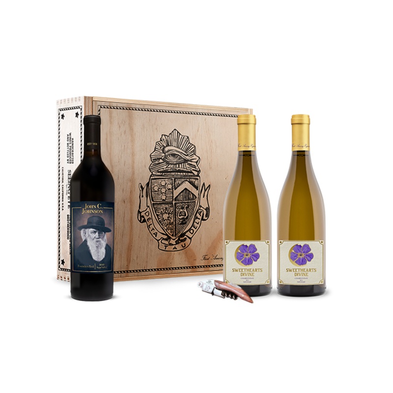Sweethearts Divine Chardonnay & Red Wine Gift Box Set