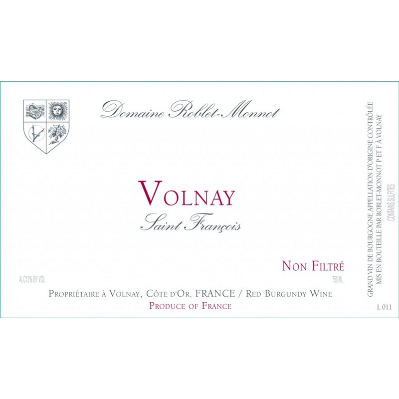 Roblet Monnot Volnay Saint Francois Pinot Noir 750ml