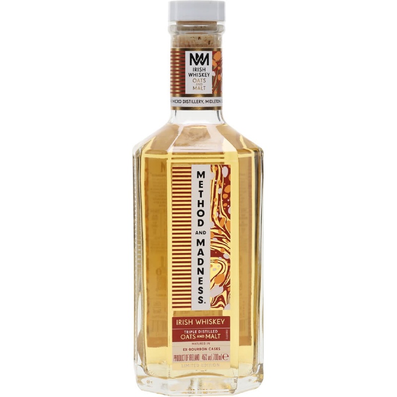 Method And Madness Single Pot Still Irish Whiskey Triple Distilled Rye And Malt Ex-Bourbon Casks Usa Limited Edition 700 ML