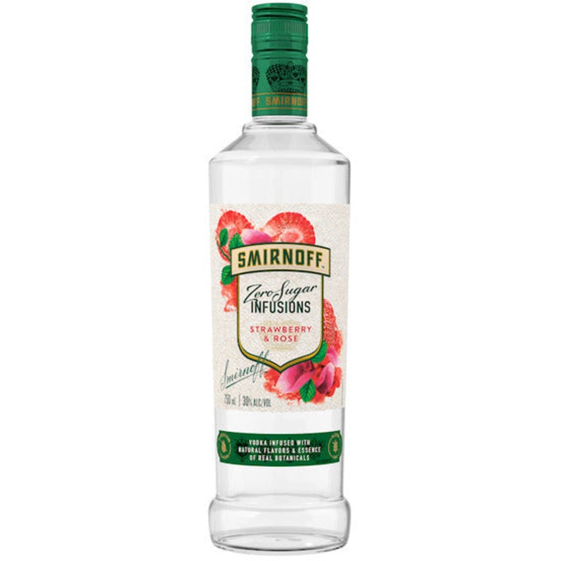 Smirnoff Zero Sugar Infusions Vodka, Strawberry & Rose – 750ml