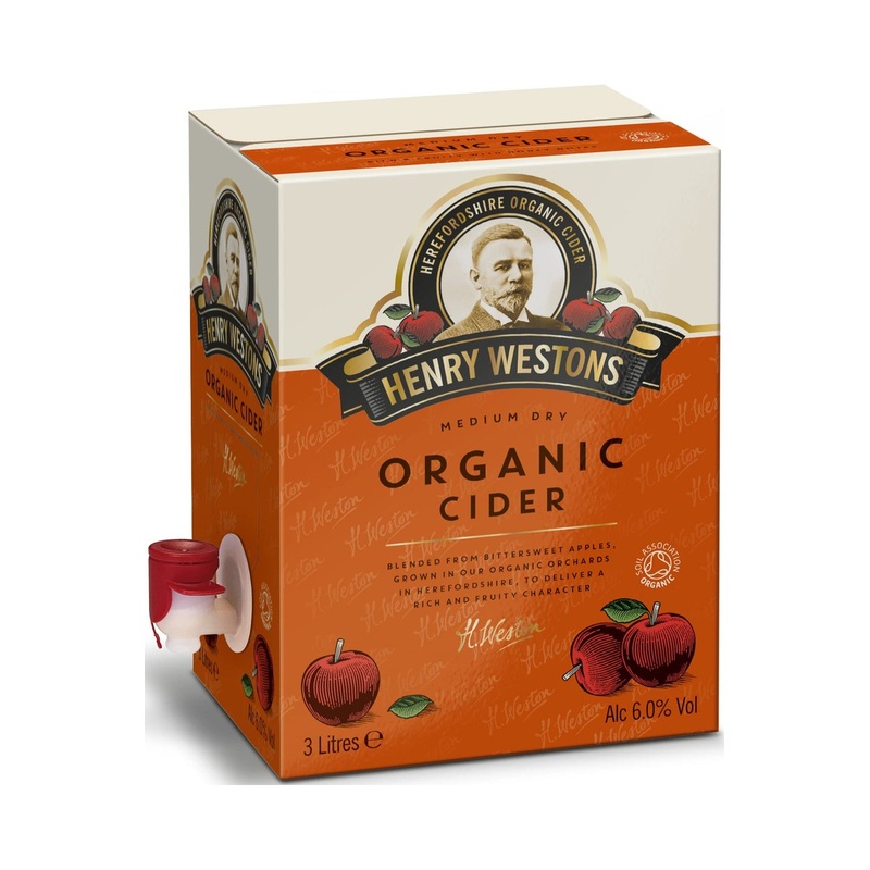 Henry Weston’s Organic Cider 3ltr Box 1 Box