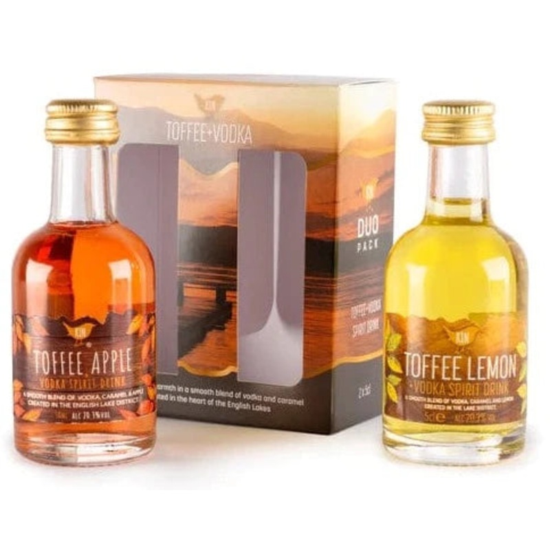 Kin Toffee Vodka & Toffee Lemon Vodka Miniature Duo Pack 2x5cl